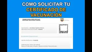 Como solicitar tu certificado de vacunación en línea 