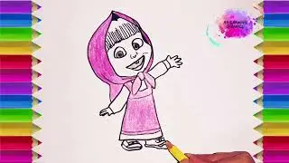 Tutorial menggambar Masha and the bear // Tutorial of drawing Marsha and the bear #marsha