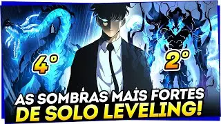 AS 13 SOMBRAS MAIS PODEROSAS DO SUNG JIN WOO EM SOLO LEVELING (Beru, Bellion, Igris...)