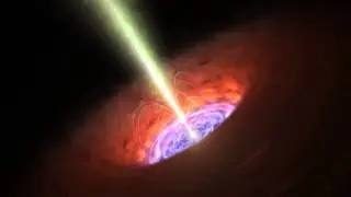 Artist’s impression of a supermassive black hole at the centre of a galaxy