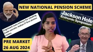 "Fed Chairman Speach & National Pension Scheme(NPS)" Pre Market report, 26 Aug 2024 Range, Analysis.