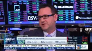 Closing Bell BlackBerry vs iPhone 11/25/14