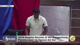 59th Sangguniang Panlalawigan of the Agusan del Sur