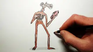 Рисуем Сиреноголового. Как нарисовать Siren Head с машиной
