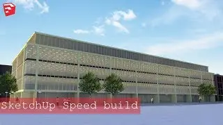 SketchUp Speed build - Modern office building #2 and rendering