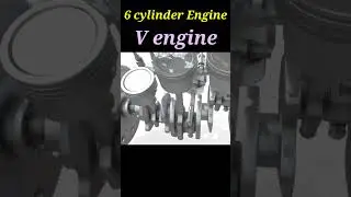 6 cylinder v engine, V engine #animation #engine