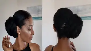 PEINADO ELEGANTE CON KANEKALON/ CEBOLLA GRANDE A UN LADO EN CABELLO CORTO 4B-4C