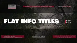 Flat Info Titles | After Effects, Premiere Pro, FCPX and DaVinci Resolve (Video Template)