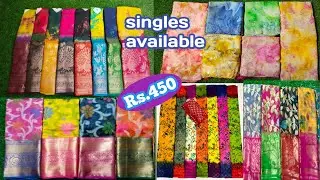 Latest Georgette,Brasso,jute, daily wear & fancy Sarees with Best price | single saree available