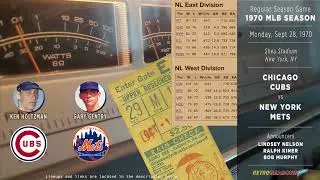 1970-Sep-28 • CHC/NYM • Chicago Cubs vs New York Mets - Classic Baseball Radio Broadcast