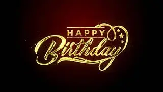 Happy Birthday Cinematic Gold text green screen effect
