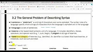 L 3 CHAPTER 3 Describing Syntax and Semantics from 1 till 13