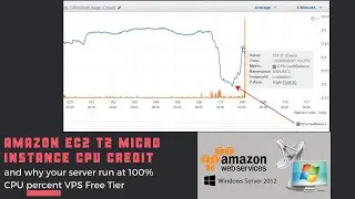 Amazon EC2 T2 Micro Instance CPU credit and why your server run at 100 CPU percent VPS Free Tier