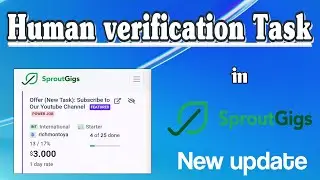 What is Human verification |Reality| How to Complete Human verification in Sprout gigs | Offer Task