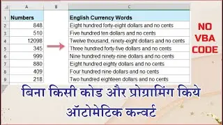 spell number in excel |  number to words in excel without vba
