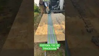 Festool TSC 55 KEB Tracksaw to Rip a Full 8ft x 4ft Sheet👍 #woodworking #festool #tracksaw