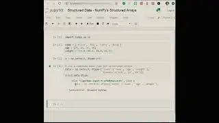 Structured Data - Numpy Structured Array || Python|| Numpy || Data Science || Machine Learning