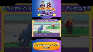 Pokémon Unbound | Generation 8 Wild Pokemon Modifier Cheat #shorts #gba #pokemon