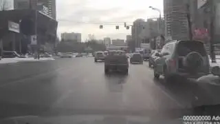 Авария на ленинском проспекте 24 января 2014