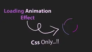 Css Only Loading Animation Effect | Css3 Loading Animation