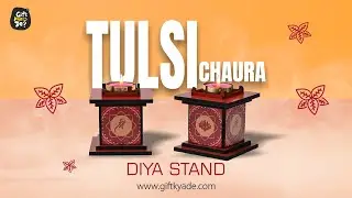 Tulsi Chaura Wooden Diya Stand | Pooja Decoration | Rangoli Decorations | Ecofriendly
