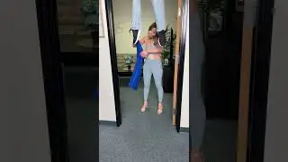 Woman was teased by a hanging dummy! 