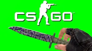 CS:GO - Freehand Bayonet Knife in First Person [GREEN SCREEN]