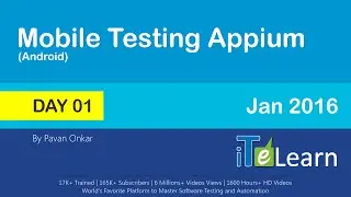 Mobile Testing Training Appium demo day - 01 (Android)