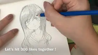 How to draw anime girl by pencil