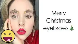 People Are Turning Their Eyebrows Into Christmas Trees, And The Result Is Truly Festive