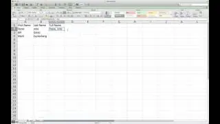 Apply Concatenate in Microsoft excel