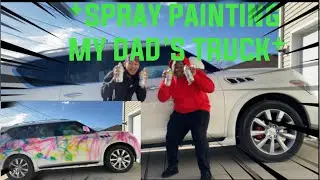 SPRAY PAINTING MY DADS TRUCK *PRANK*