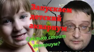 ЗАПУСК ДЕТСКОГО АКВАРИУМА. СКОЛЬКО СТОИТ АКВАРИУМ.