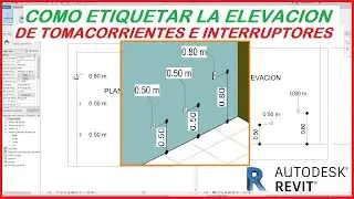 COMO ETIQUETAR LA ELEVACION DE TOMACORRIENTES E INTERRUPTORES EN REVIT