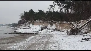 ⚠️ Styczeń Ustka 2017 - Woda wyszła z brzegów - Ustka 5.01.2017 HD
