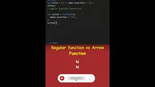 Funciton Expression vs Arrow Function 