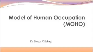 Model of Human Occupation (MOHO) lecture 2025