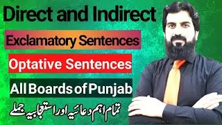 Direct and indirect narration I optative sentences I Exclamatory sentences in direct and indirect