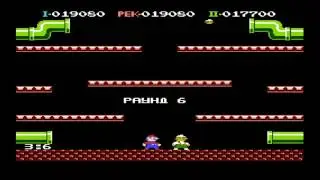 Mario Bros. (братья Марио) прохождение вдвоем rus(NES, Famicom, Dendy)
