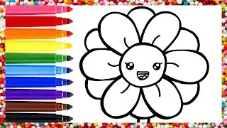 How To Draw A Flower 🌼🌈 Drawings For Kids