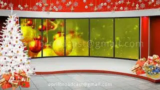 Christmas TV Studio Set 48- Virtual Green Screen Background Loop