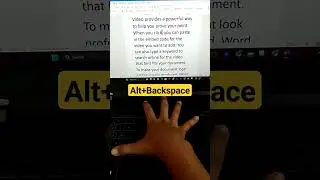 How to quickly delete ❌  text in MS Word with ⌨️ shortcut #shortsfeed #computer#viral #msword#shorts