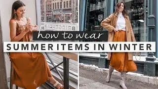 How to Winterize Summer Clothes and Outfit Ideas | by Erin Elizabeth