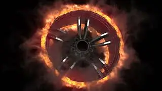 3d Wheel Rim forged in Fire and molten metal