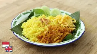 Praktis & Gurih! Resep NASI KUNING RICE COOKER AYAM SUWIR SERUNDENG