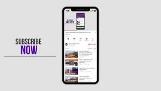 Youtube Subscribe template with Animated Bell Icon 2018 (iPhone X)