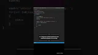C++ program to find maximum and minimum element in an array |