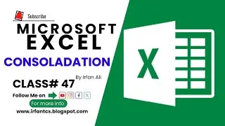 MS Excel - Consoladation | How to use Consoladation in MS Excel | 