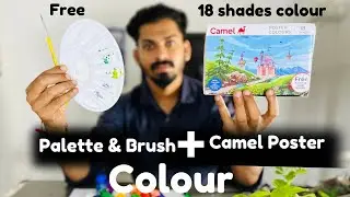 Camel 18 SHADES Poster colours Unboxing  😎 || Colour Review details in Hindi