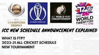 ICC FTP Announcement explained | What is FTP? , 2023-31 all icc tournaments,new world cup | cricket